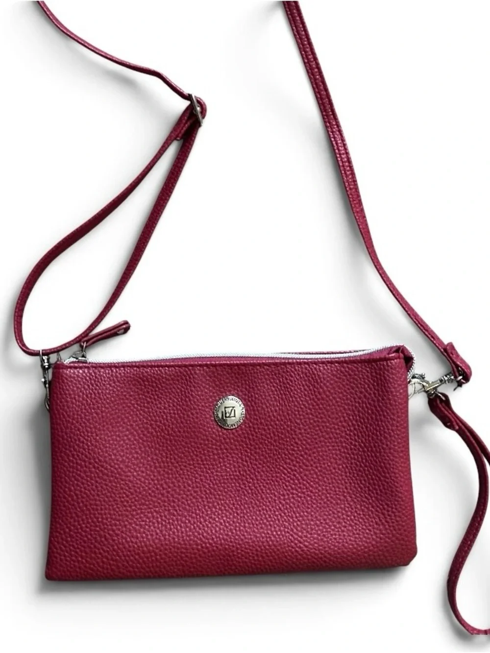 STONE MOUNTAIN | Pebbled Leather Convertible Crossbody & Clutch Handbag NWOT